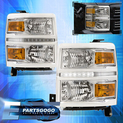 For 14-15 Chevy Silverado 1500 Led Drl Chrome Replacemen Aac