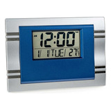 Relógio Digital Mesa Parede Azul 6605 Alarme Temperatura