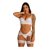 Lingerie Conjunto Noiva Lua De Mel Com Ligas  Alta Qualidade