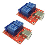 2x Módulo Relé Usb Unidad Control De Computadora Usb 5 V