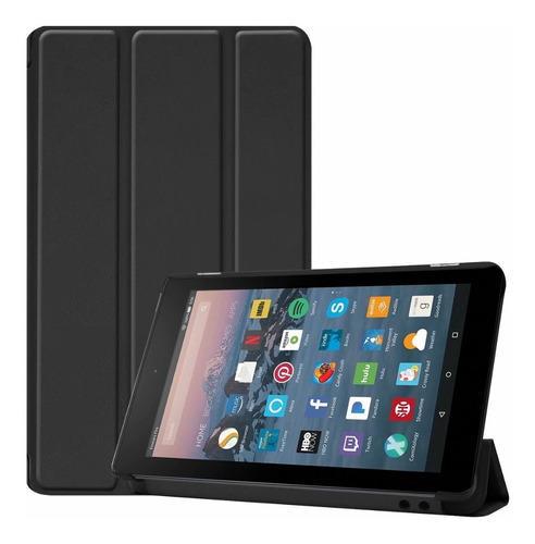 Capa Couro Smartcase Para Amazon Fire Hd 7 2017 2019 + Vidro