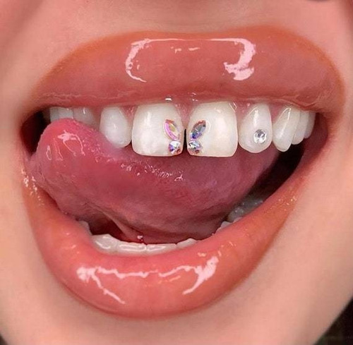 Strass Piercing Dental Gema De Cristal Swarovski X 8 C Envio