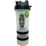 Shaker Vaso Para Batido De Proteina 3 En 1, 450ml Gris