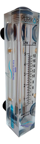 Flujómetro Rotametro 0.5 PuLG Para Agua 1-5 Gpm (1-18 Lpm )