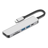 Cabo Adaptador Usb Tipo C Docker Hdmi 4k + Usb 3.0 Dell Xps