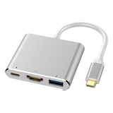 Adaptador Usb C A Hdmi 4k Con Usb Carga Thunderbolt Macbook