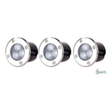 Pack 3 Focos Led Piso 3w Embutido Exterior - Sumatel