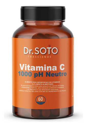 Vitamina C 1000 Ph Neutro | En Frasco De 60 Cápsulas 