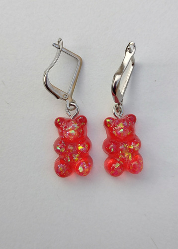 Aros Osito Yummi Bear Aesthetic Colores Moda Tendencia 