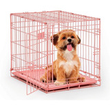 Jaula Rosa Perrita Midwest Single Door Dog Icrate 60 Cm