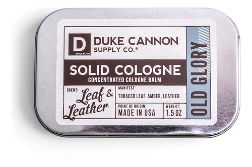Colonia Sólida Duke Cannon Supply Co. Old Glory, 45 Ml, Para
