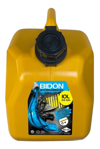  Bidon 10 Litros - Gasoil- Auto - Moto -nautico - Amarillo