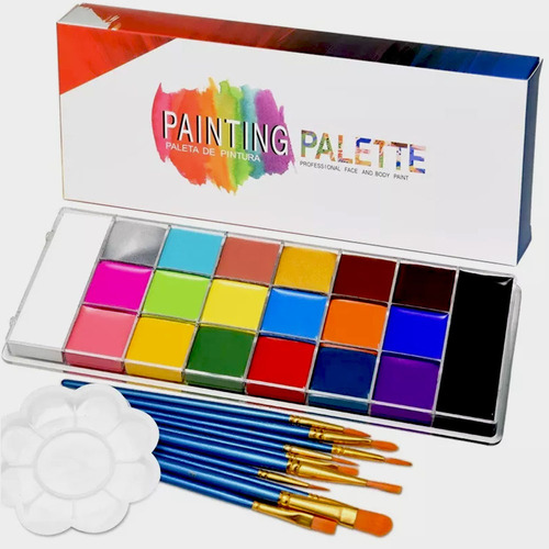 Kit De Maquillaje Pintura Pintacaritas Body Paint Acuarelas