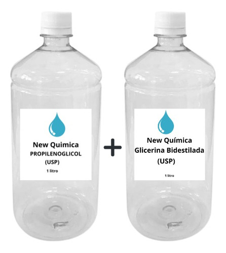 Glicerina Bidestilada Usp 1 Litro + Propilenoglicol 1 Litro 