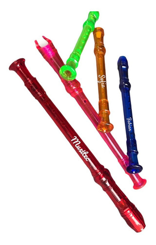 Flautas De Colores Con Forro Y Personalizada O Marcacion