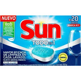 Detergente En Pastillas Jabón Lavavajillas Lavaplato Sun X20