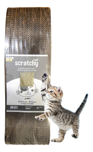 Rascador Gatos Con Catnip Seco Hierba Gatera Modelo Ola