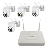 4 Cameras S Fio Dvr Nvr Celular Wifi Microfone Alto Falante