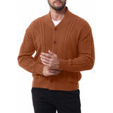 Cardigan Hombre De Punto Trenzado Camisa De Sweaters 