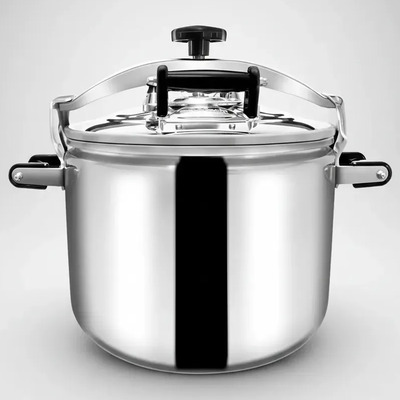 Olla Express 40 Litros Acero Inoxidable Sus 304 Ahorro De Gas Y Tiempo Ideal Para Restaurantes Y Comedores Industriales Alta Capacidad Durable Y Muy Segura Asas De Baquelita | Meses sin interés