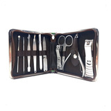 Kit Manicure Cortador Unha Masculino Feminino 10 Peças Inox 