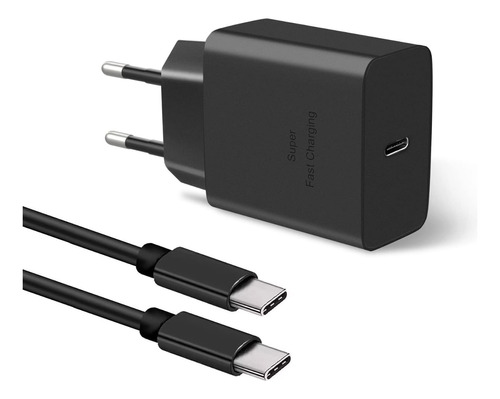 Cargador Carga Rápida 45w Samsung + Cable 1m Usb-c Lightning