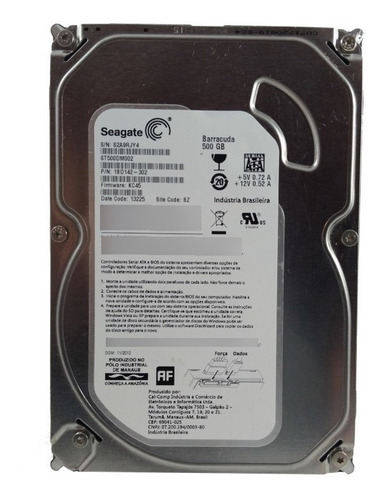 Hd Seagate 500gb Barracuda 7.200 Rpm 3.5 Sata Ii  