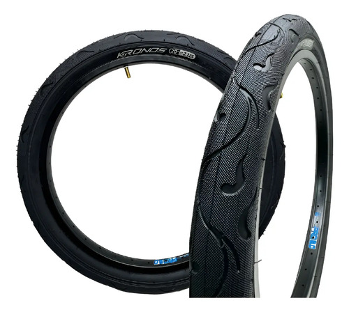 Par Llanta 20 X 2.125 Flama Negra Lowrider Chola Cross