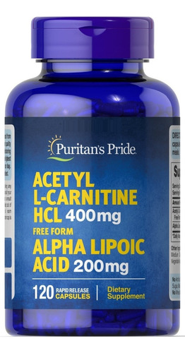 Puritan's Pride | Acetyl L-carnitine With Alpha Lipoic Acid