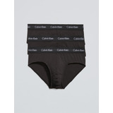 Pack 3 Slips New Cotton Stretch Negro 001 Calvin Klein