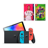 Nintendo Switch 32 Gb Neon + 2 Jogos - Item Vitrine