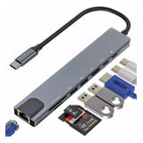 Hub Usb C 8 En 1 Adaptador Multipuerto Para Macbook ProiPad