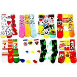 Calcetines Locos Animados 36 Pares (12 Pack De 3 Pares) 