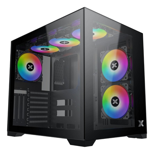 Gabinete Gamer Xigmatek Aquarius2 X6 Coolers Argb Remoto Color Negro