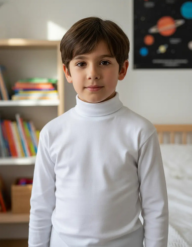 Playera De Algodón Para Niños Cuello Alto Tortuga Ruso 4pzs