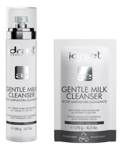 Kit Leche Limpieza Facial Idraet  + 1 Refill De Regalo