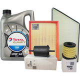 Kit 4 Filtros + Aceite Total 7000 P/ Peugeot 206 1.4 Nafta