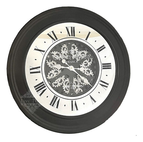 Reloj De Pared 80 Cm Deco Hogar Vintage Zn Ct