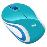 Logitech Mini Mouse Inalambrico Azul Brillante Calipso