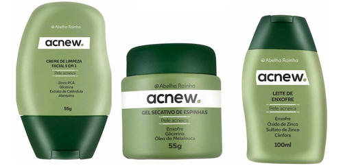 Acnew Creme De Limpeza Gel Secativo E Leite De Enxofre