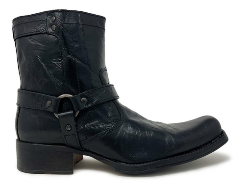 Bota Hombre Vaquera Piel Casual Moderna Caballero Rudos