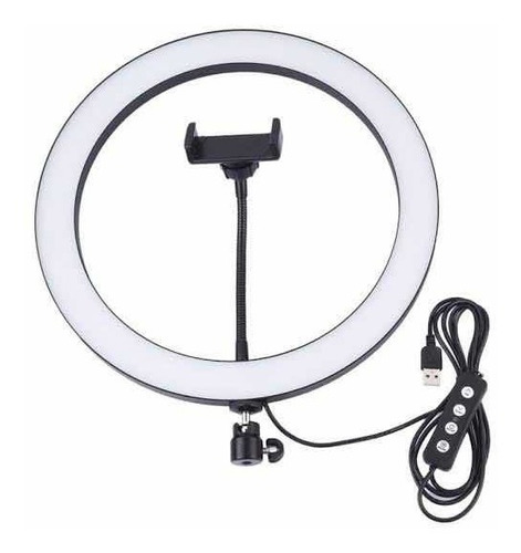 Aro Luz Led 10 Pulgadas 25cm C/base Celular. Sin Tripie