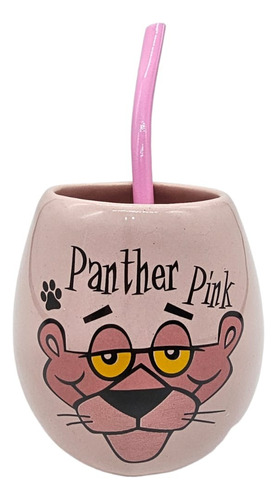 Mate Pink Panther La Pantera Rosa Ceramica Rosa 02