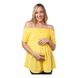 Blusa De Maternidad Y Embarazo Strapless Juvenil - 187