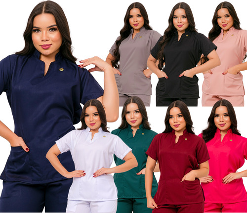 Scrubs Pijama Cirúrgico Bata Blusa Hospitalar Gabardine