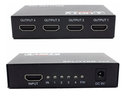 Multiplicador Splitter Hdmi, 1 Entrada X 4 Salidas, 1080 1x4