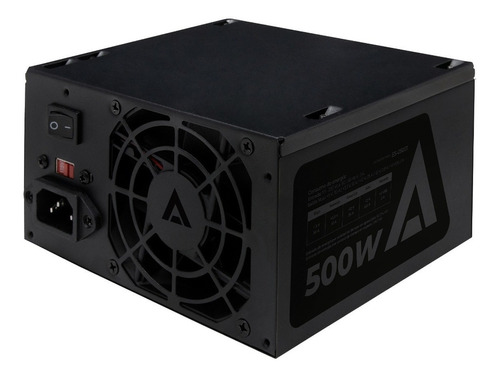 Acteck Power 5 R500 Fuente De Poder Atx 2.0 24 Pines 500w 2xmolex 2xsata Color Negro