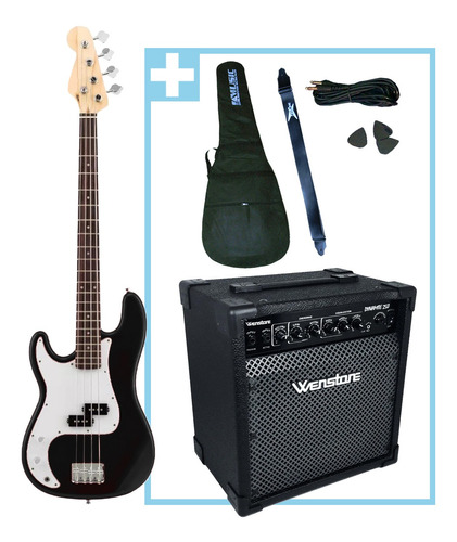 Combo Bajo Electrico Zurdo + Amplificador 25 Watts