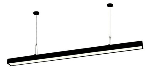 Lineal Colgante Negro 120cm 24w 5500k Luz Fría