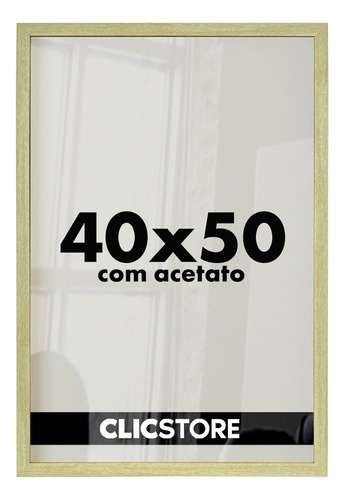 Moldura 40x50 Com Acetato Quadros Poster Foto Casa Parede Cor Carvalho